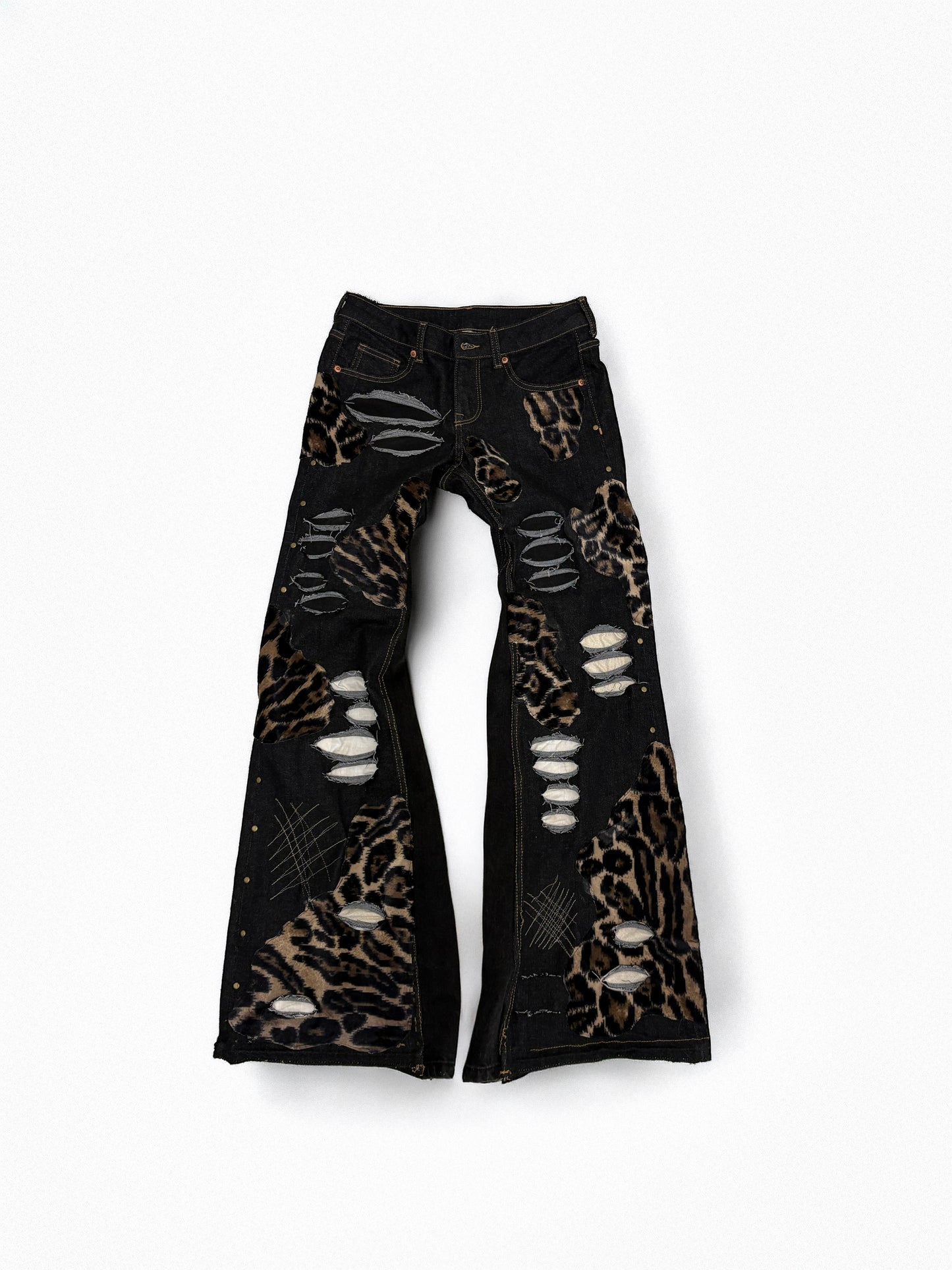 Rosette Low rise Denim (Leopard Print)